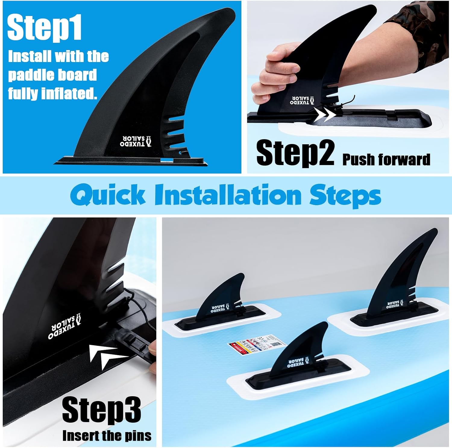 Tuxedo Sailor - Paddle Gonflable Adulte - 320cm - SUP avec accessoires complets
