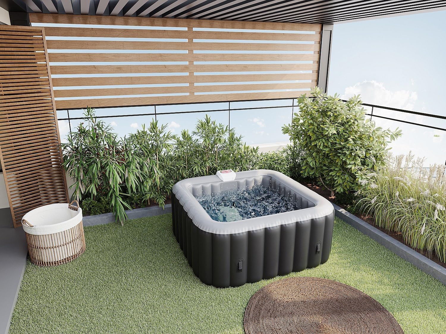 Vente-unique - spa gonflable B-Cosy II - 4 places 154x154x65 cm - 120 buses d'air