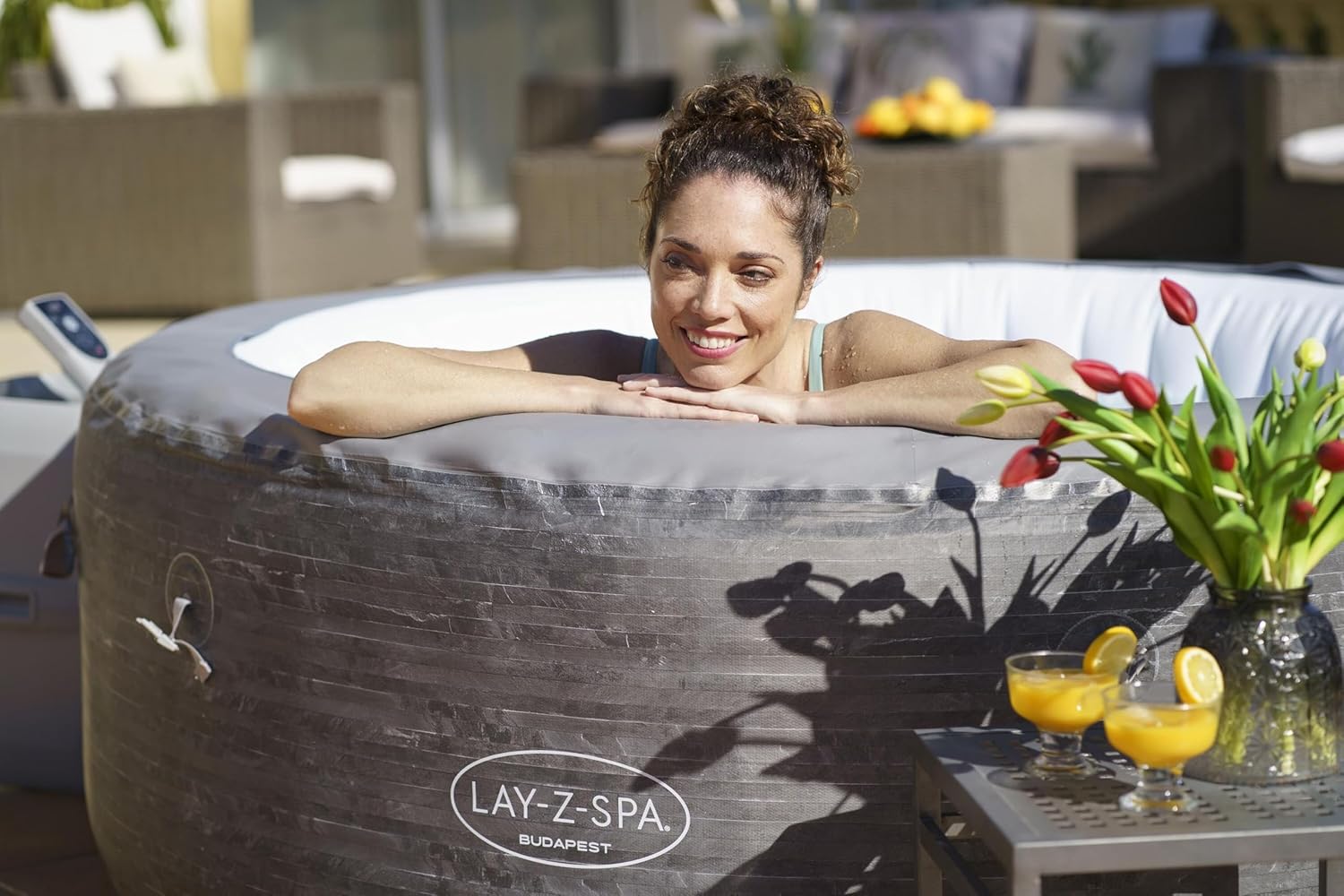 Bestway Spa Gonflable Rond Lay-Z-Spa Budapest AirJet 4-6 Places