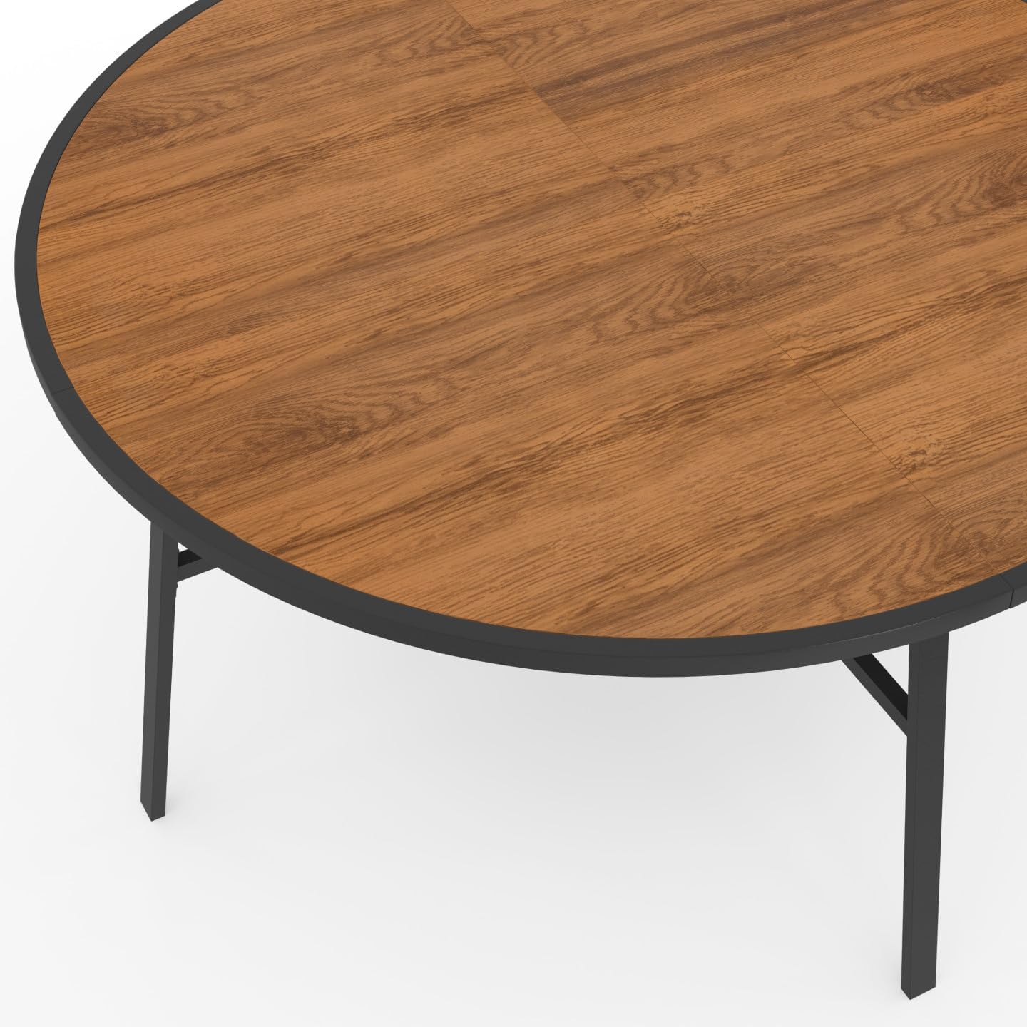 IDMarket - Noumea - Table ø150 cm et 8 chaises empilables, verre et bois