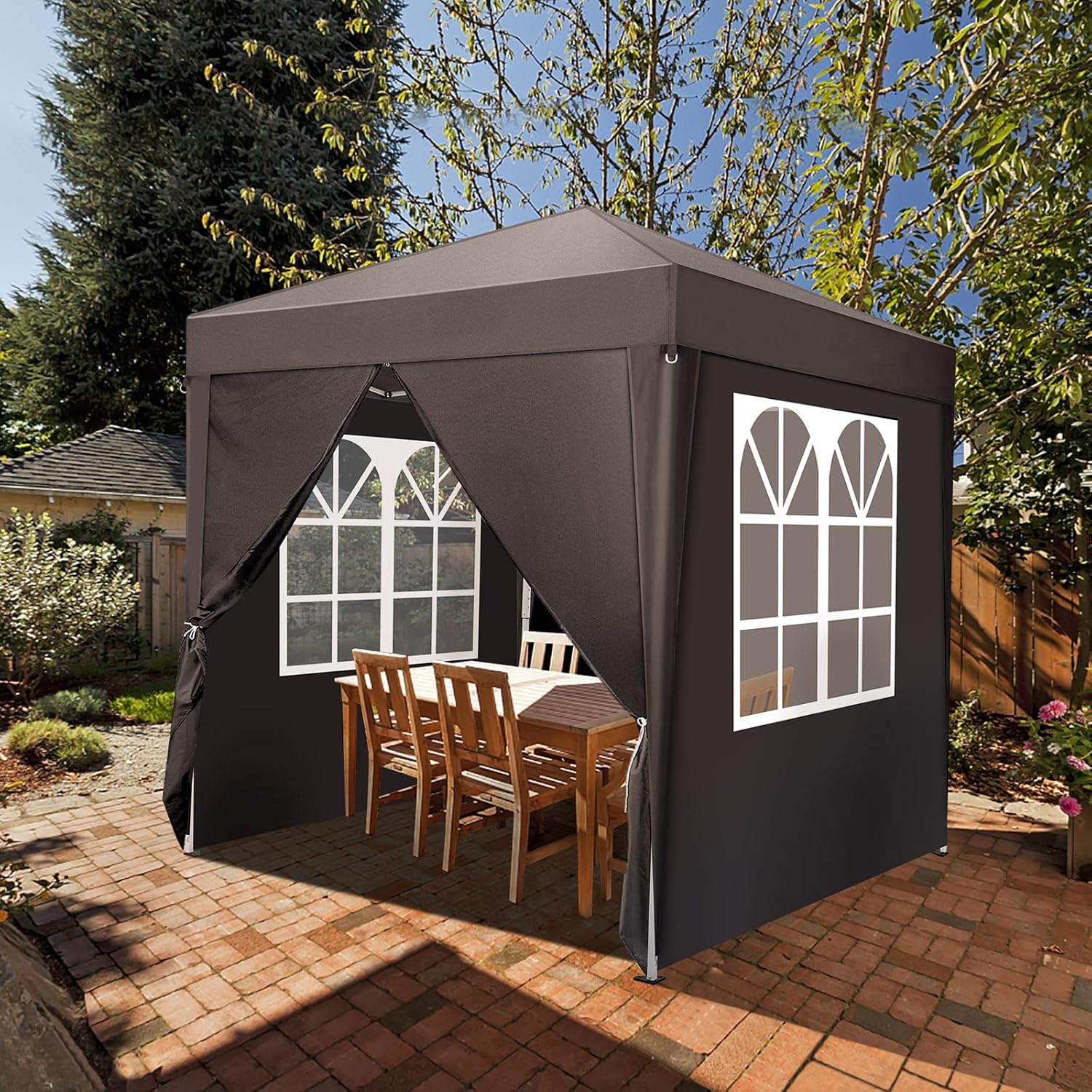 LEADZM - Pop-up série - 2x2m - Barnum imperméable, réglable, UV 50+, acier, 4 côtés coupe-vent