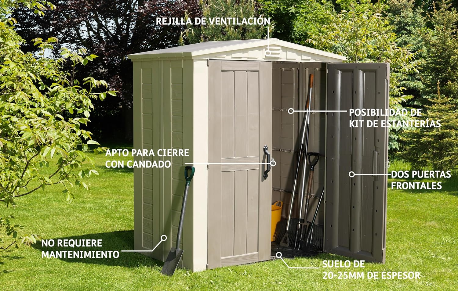 KETER Abri de Jardin Factor 63-2m2