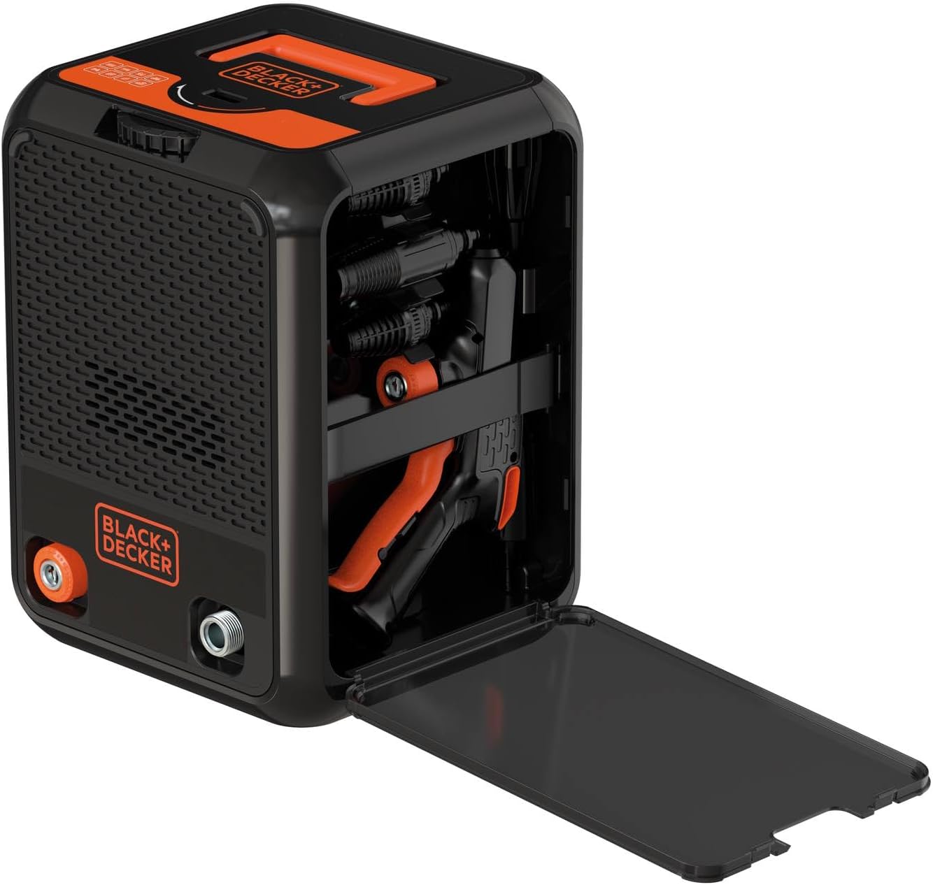 Black+Decker Nettoyeur Haute Pression BXPW1900C, Compact, pour la Voiture et l’extérieur de la Maison, Pression Max. 150 Bar, Débit Max. 460 l/h, Puissance absorbée 1 900 W
