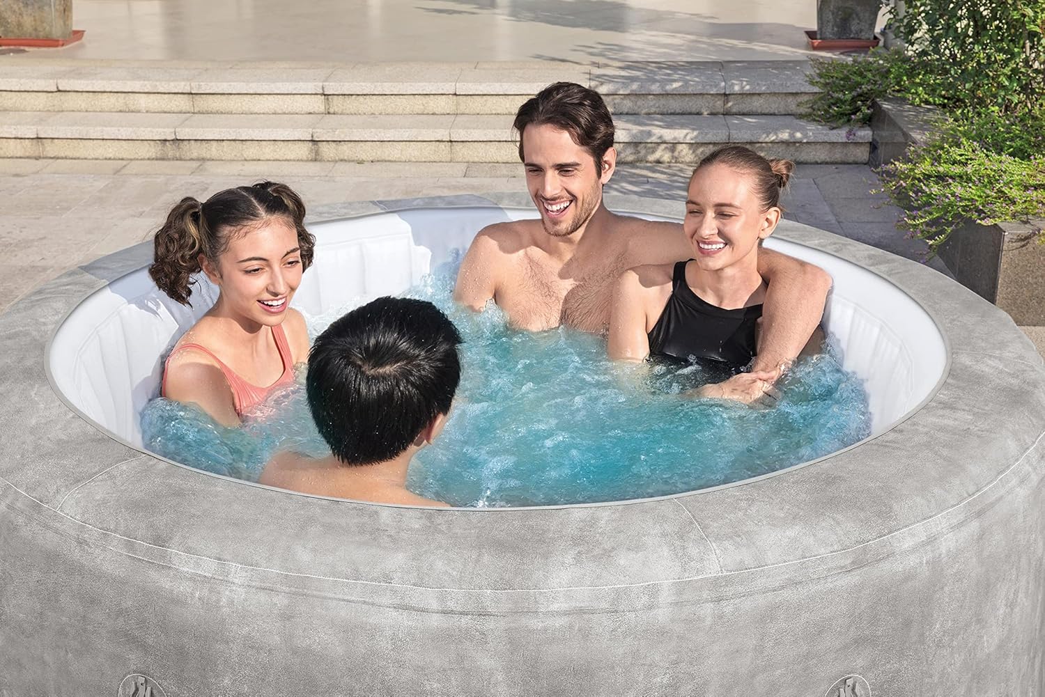 Bestway - Lay-Z-Spa Zurich EnergySense - 180x66 cm - 2-4 pers., 120 AirJet, couverture isolante, filtration cartouche