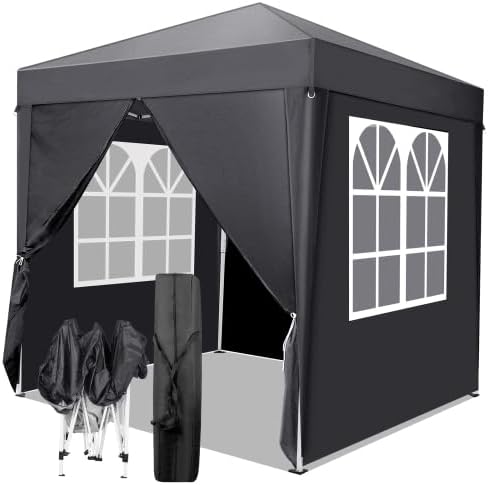 Bonnlo - Tonnelle pliante série jardin - 2x2m - Imperméable, 4 parois, UV 50+, sac inclus