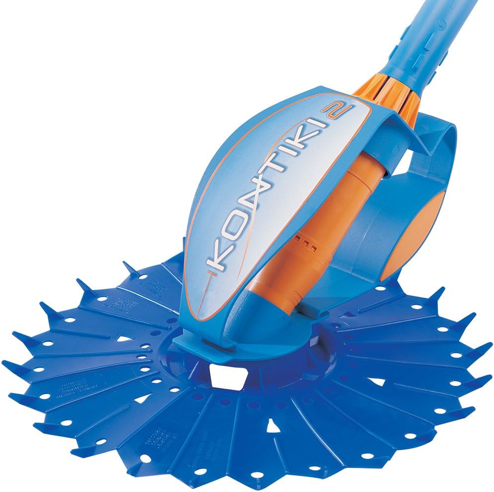 Zodiac Robot Nettoyeur de Piscine Hydraulique, Fond Seul, pour Piscines 8 x 4 m Maximum, Aspiration à Diaphragme, Kontiki 2, Bleu/Orange, W70478