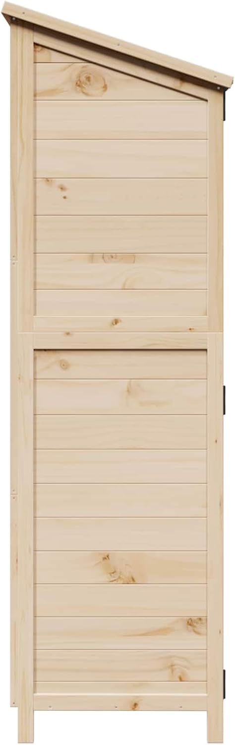 vidaXL - Abri de jardin bois naturel - 106x56x176,5cm - spacieux, aéré, résistant intempéries