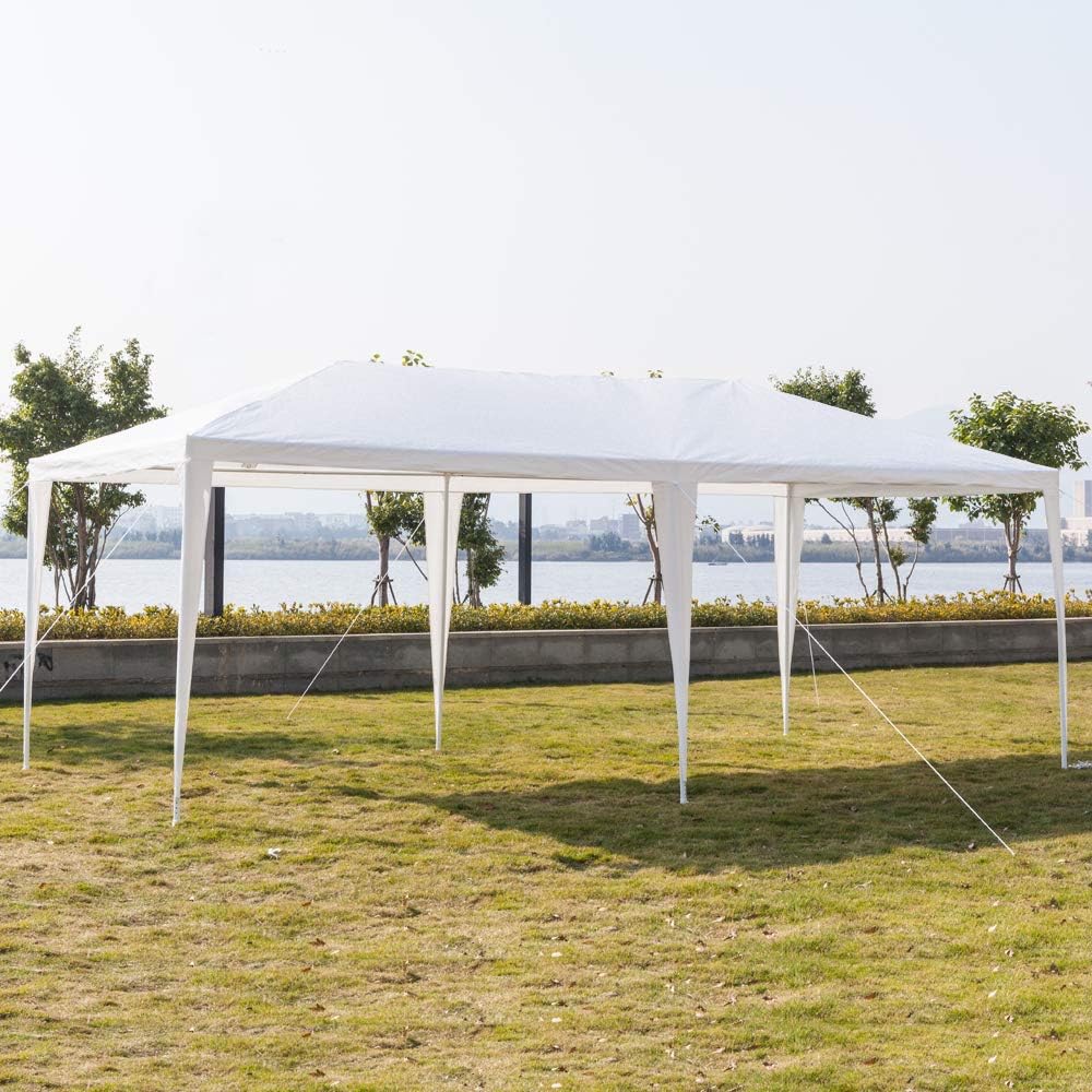 Alightup - tonnelle pliante série jardin - 3x6m - imperméable, 6 parois, anti-UV, bâche PE épaisse