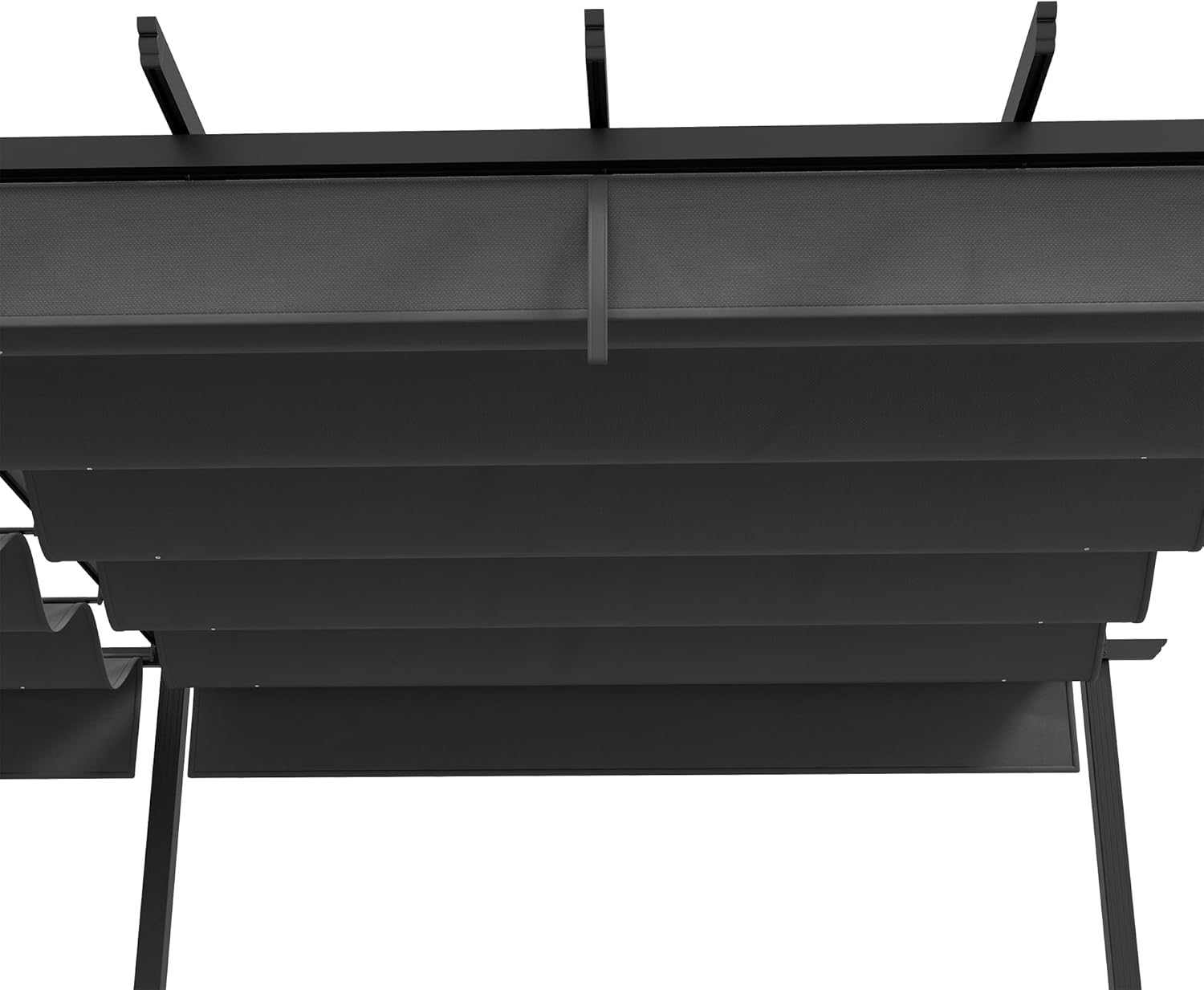 Outsunny - pergola aluminium rétractable 3,6x6m terrasse gris foncé