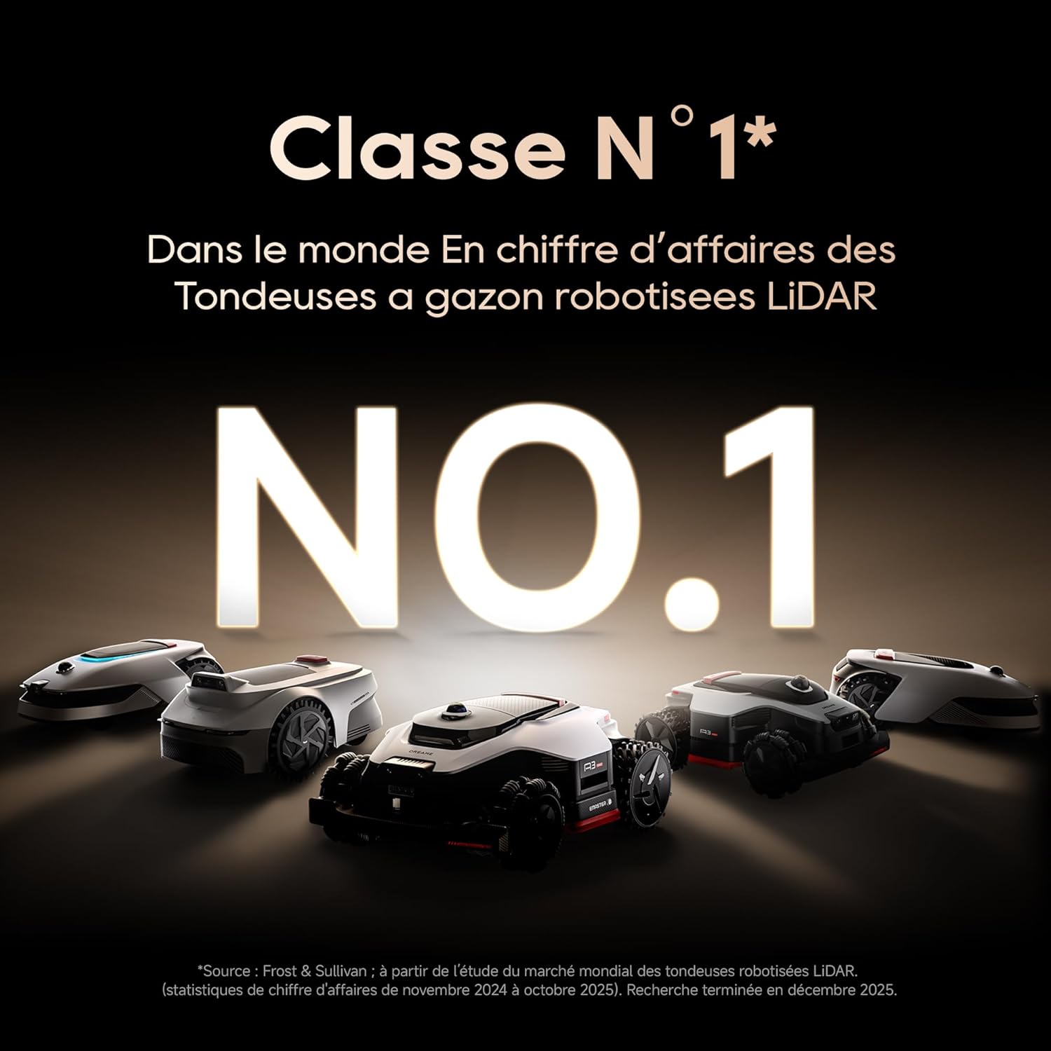Dreame - A3 AWD Pro - 3500 m² - AWD, LiDAR 3D, IA, pente 80%, bord <3cm