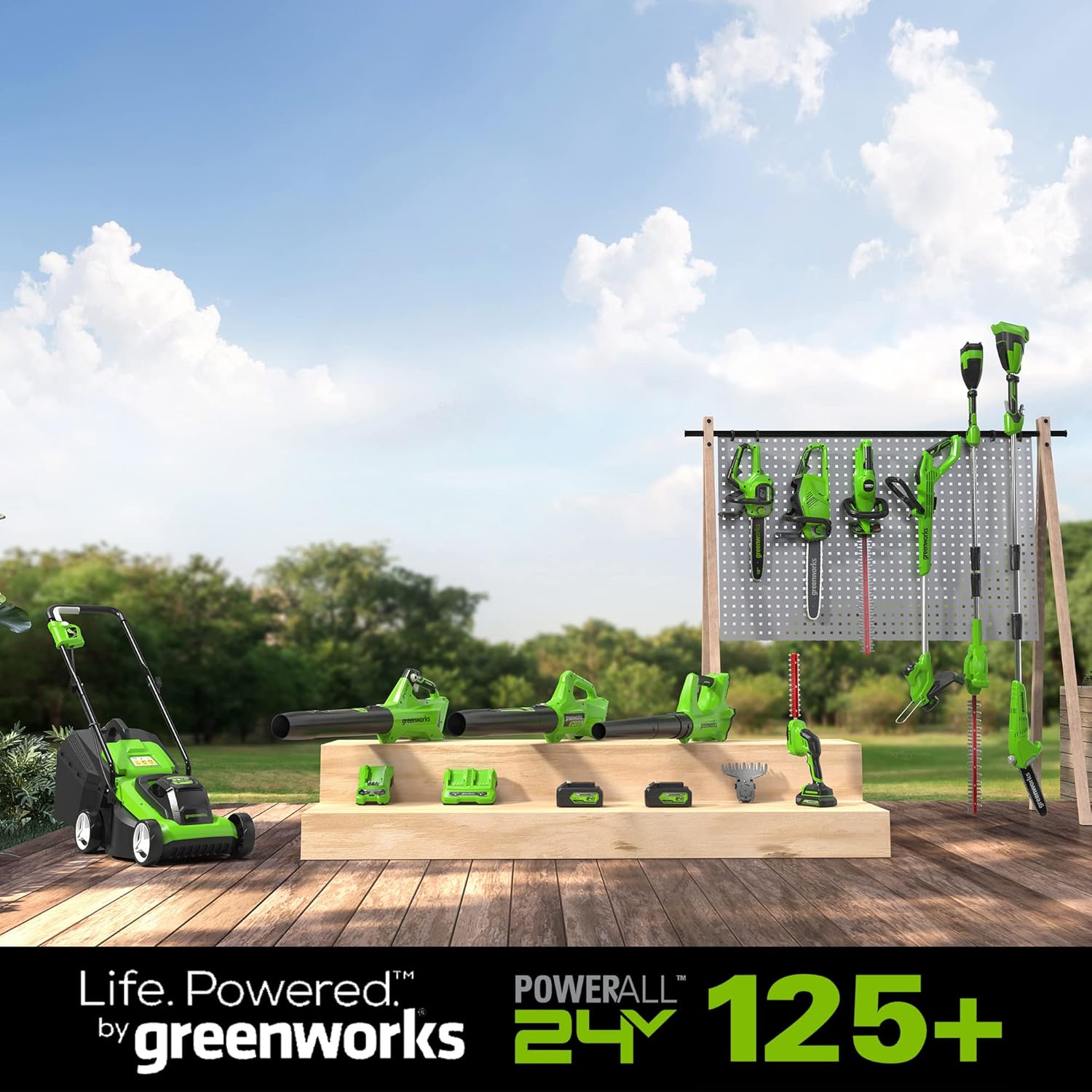 Greenworks 24V Mini Tronçonneuse 10cm Tronçonneuse à batterie sans fil alimentée par batterie et chargeur, vitesse de chaîne de 7,8 m/s, pour branches d'arbres, cour et usage domestique.