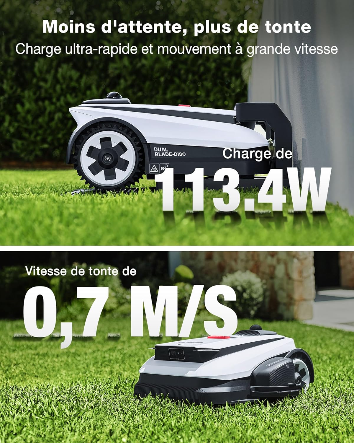Ecovacs - Goat série A1600 - 1600m² - Navigation LiDAR 360°, cartographie IA, recharge rapide, A1600