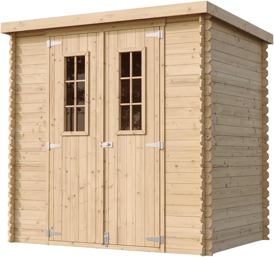 Timbela - Abri de jardin bois 204x142x200cm, sol inclus, 2,22m², M311C+M311G