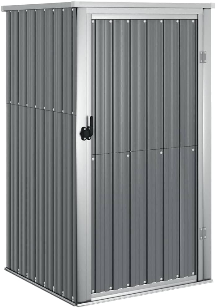 Abri de jardin - gris - 88x89x161 cm - acier galvanisé, robuste