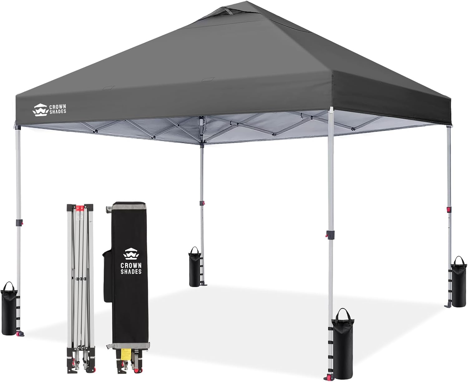 CROWN SHADES - pop-up gazebo - 3x3m - imperméable, UPF 50+, sacs de sable