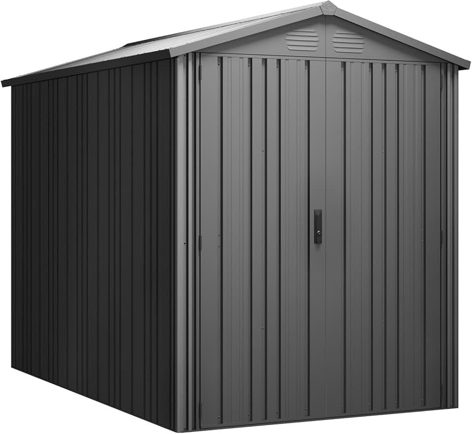 Hoggar - Pioneer Y50 - 168x256x200cm - abri métal robuste, portes renforcées, serrure à clé, plafond solide - Y50