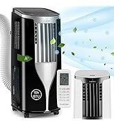 Klarstein Climatiseur portable, climatiseur 4 en 1 pour la maison, avec mode nuit, déshumidificat...