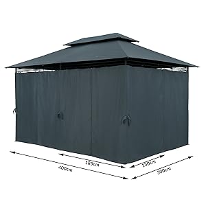 le cabanon est un abri de rangement portable avec un toit et un toit.