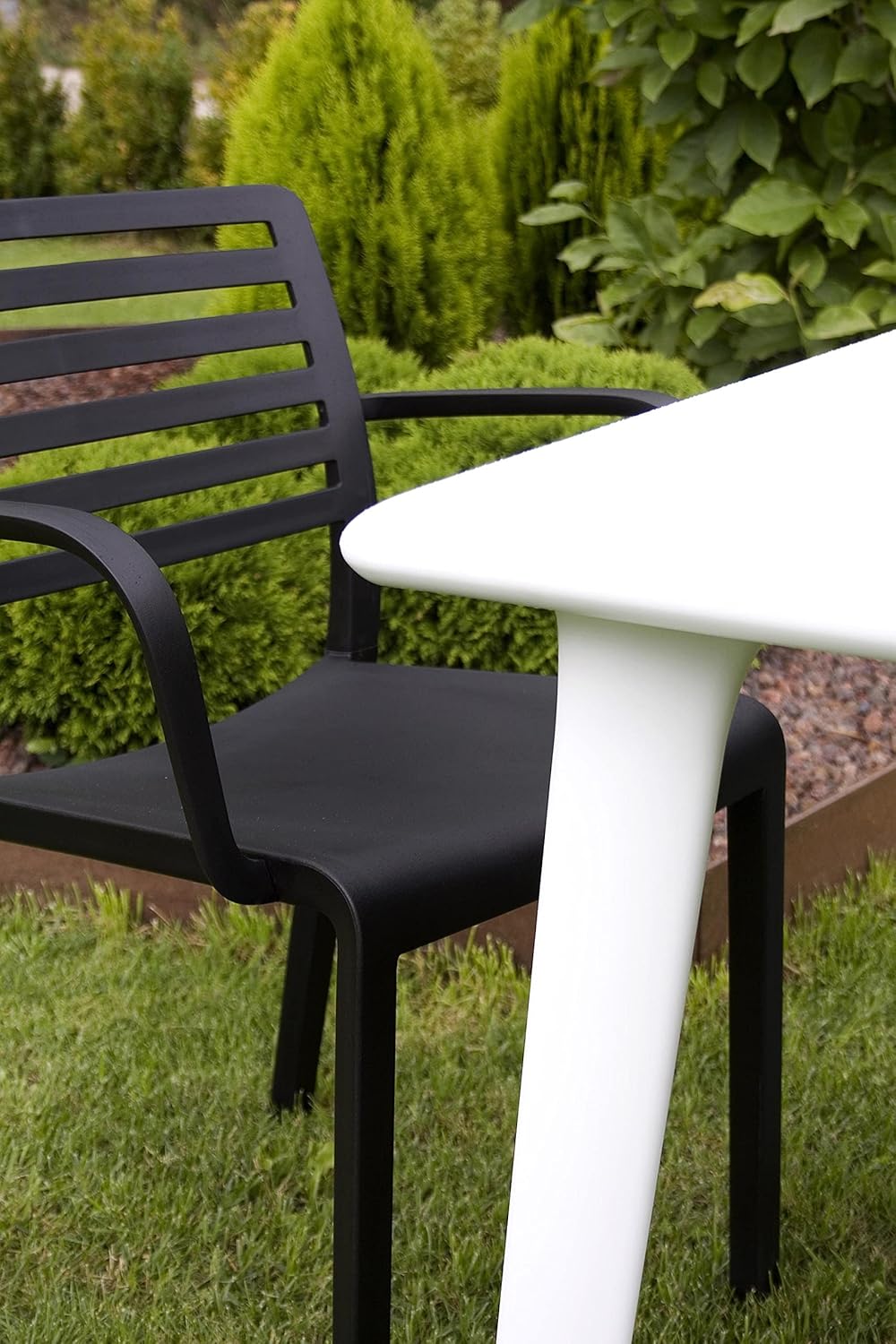 Resol - Dessa - Table de jardin rectangulaire 160x90 cm blanche