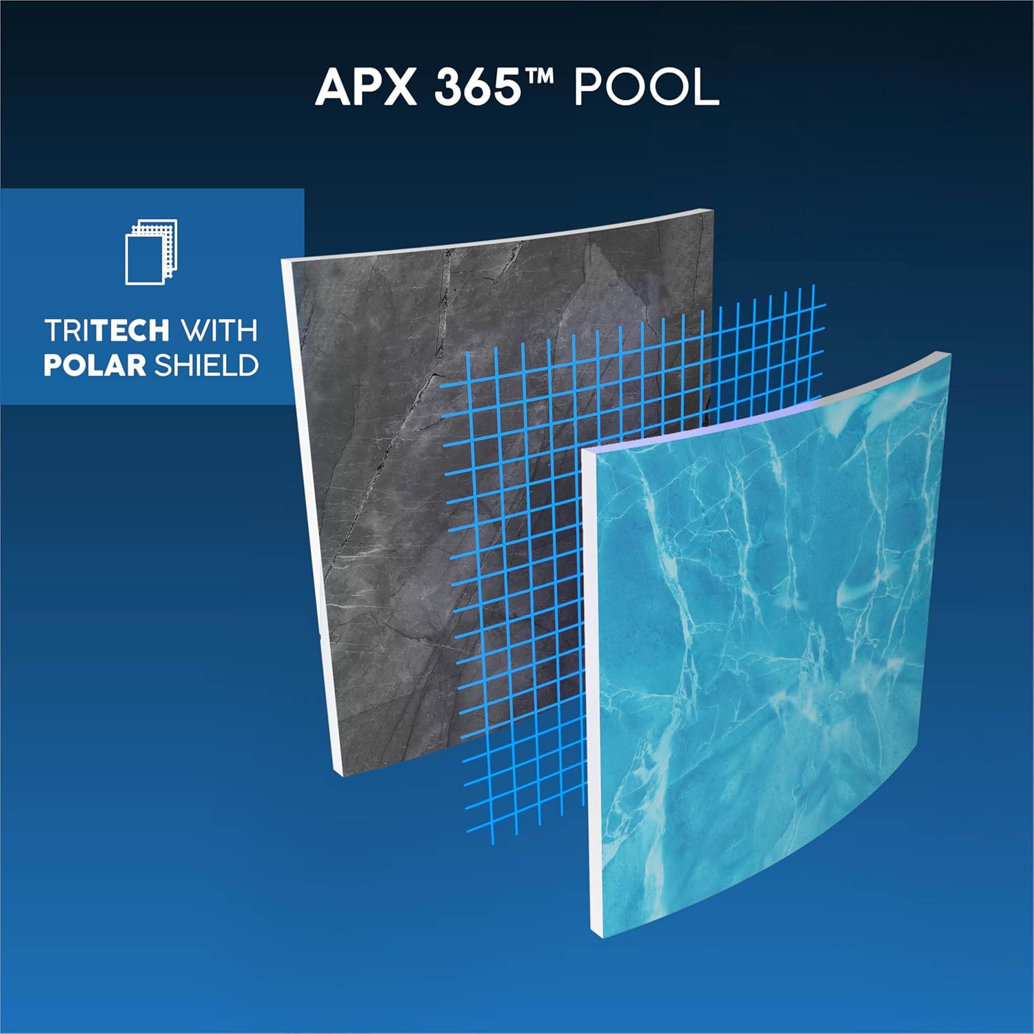 Bestway Piscine Hors Sol rectangulaire APX 365-732 cm x 366 cm x 132 cm - Gris foncé