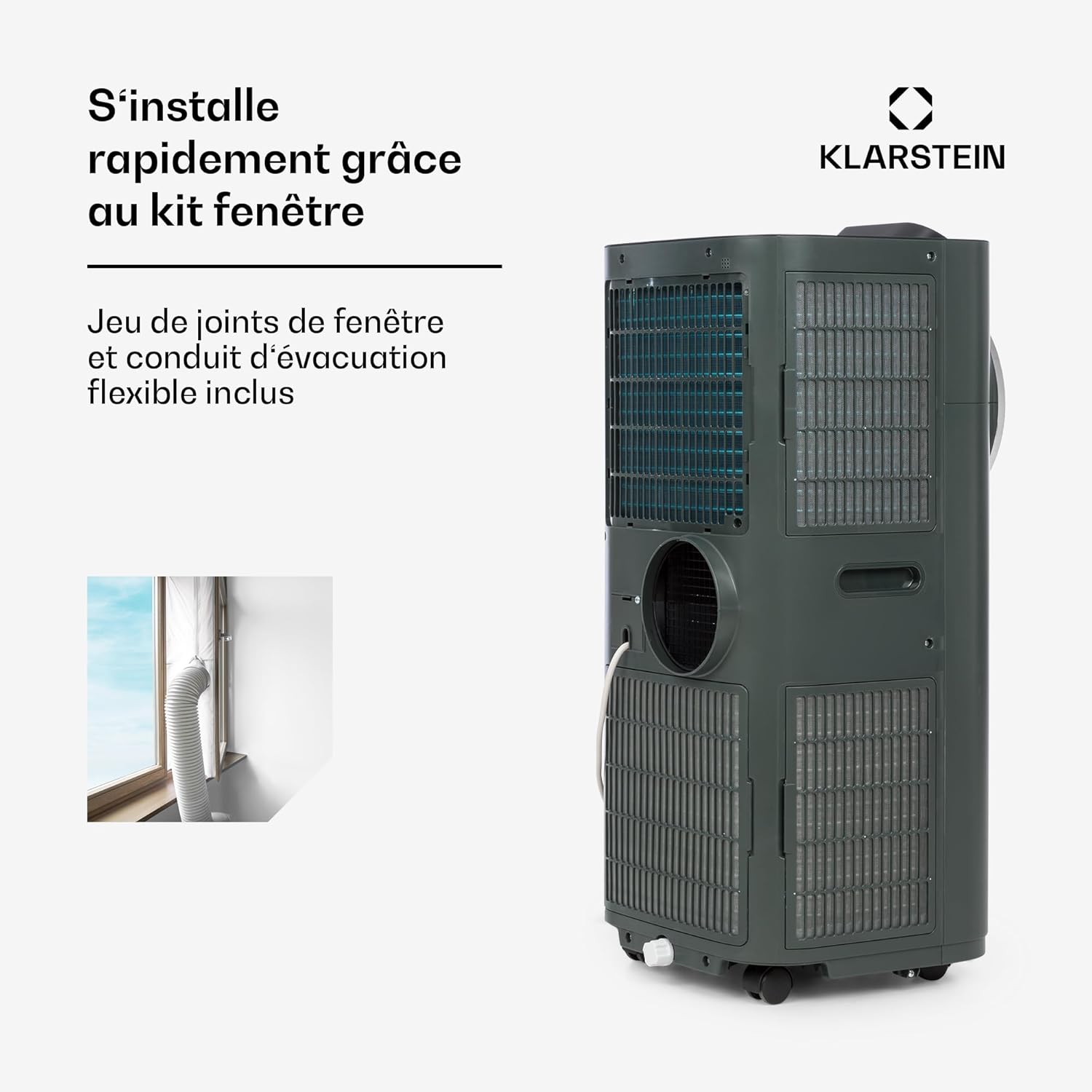Klarstein - Kraftwerk Smart 12K - 35-59 m², WiFi, 12,000 BTU, silencieux
