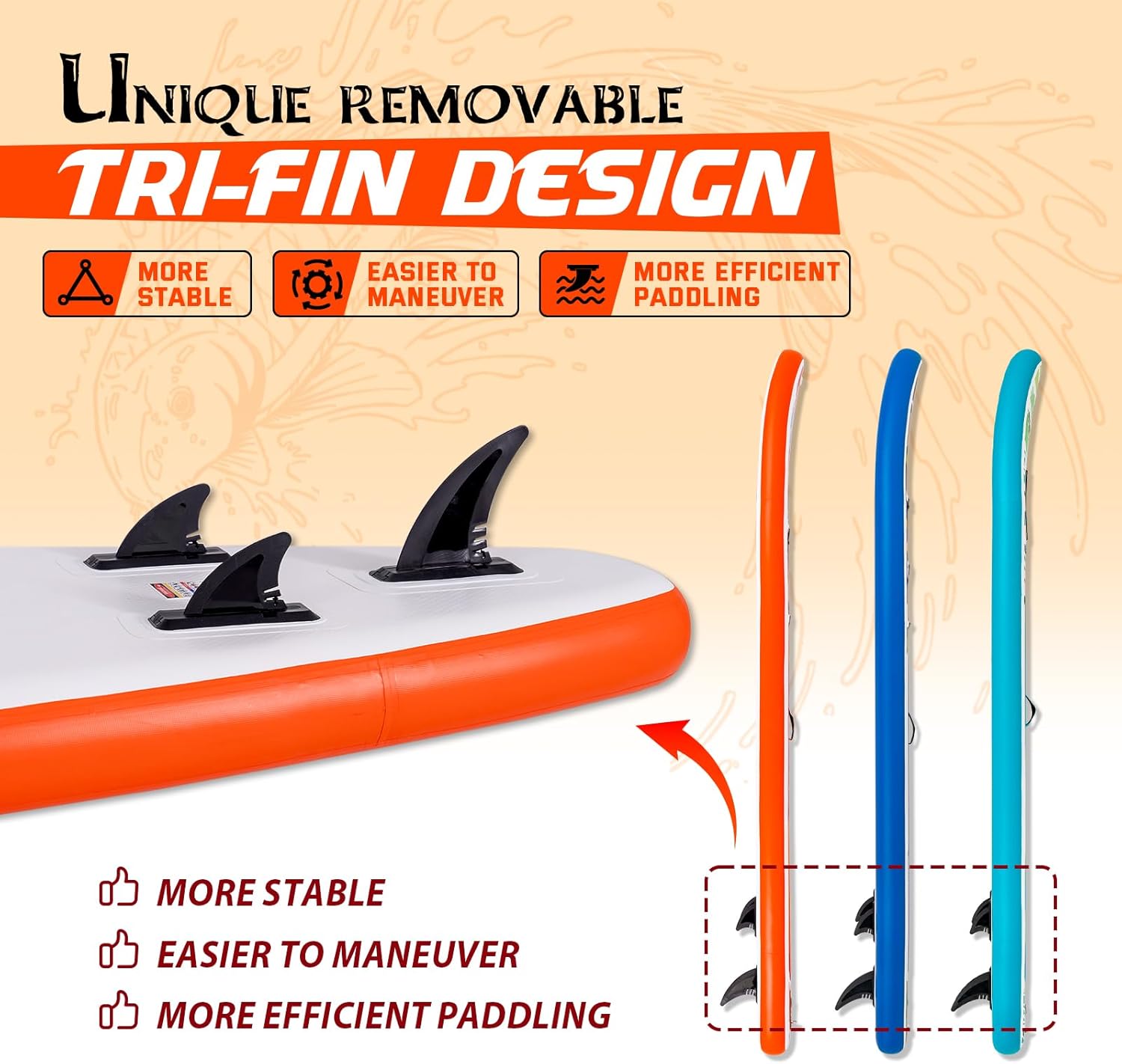 FunWater - planche de surf gonflable - 320x81x15cm - pagaie, pompe, sac, accessoires
