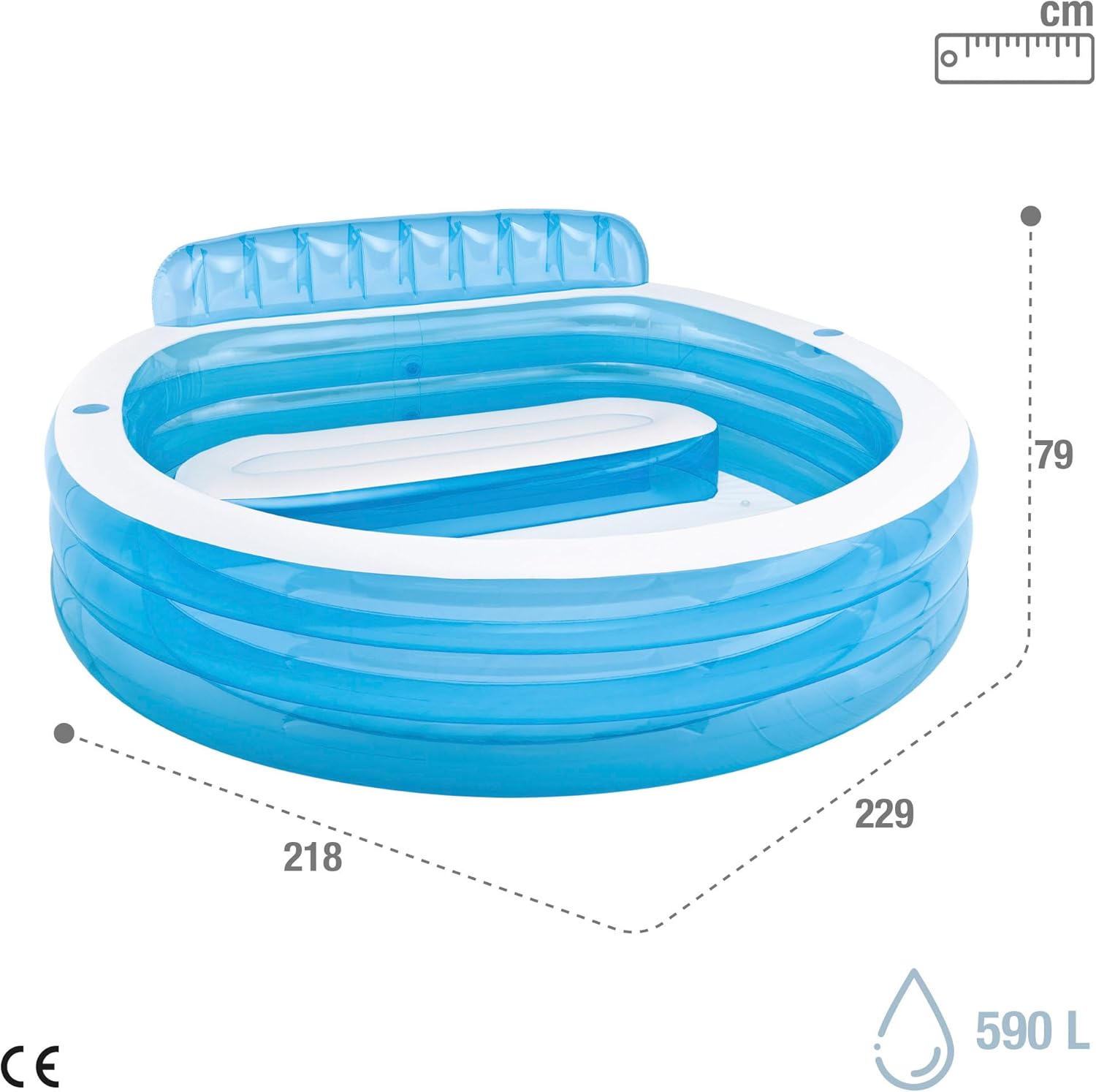 Intex - Swim Center Family Lounge - 229x218x76 cm - Piscine avec sièges - 57190NP