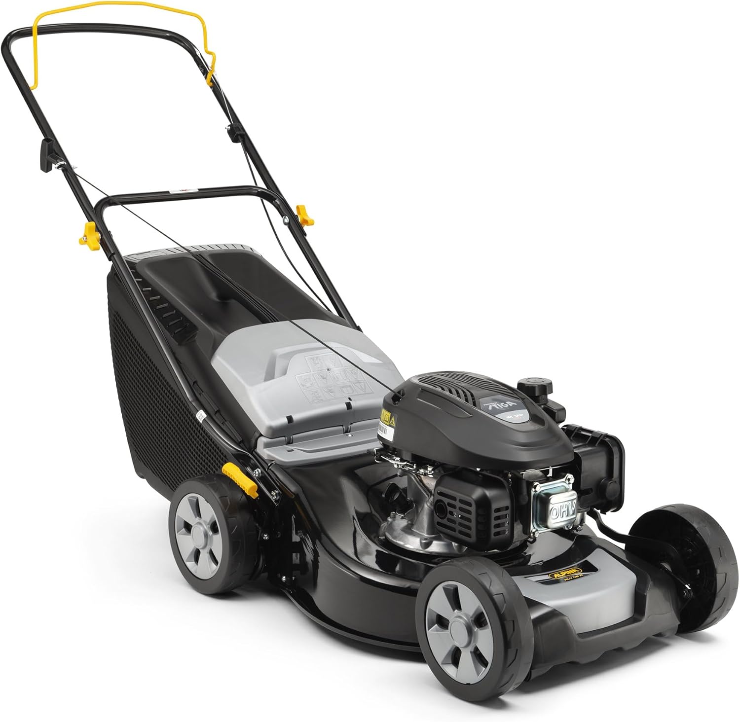 ALPINA AL4 46 A Tondeuse à Main à Essence - Largeur de Coupe 46cm, bac de ramassage 60L
