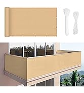 Duerer Brise Vue pour Balcon 75 x 300cm Couverture de confidentialité 180g/m² HDPE Tissu Protecti...