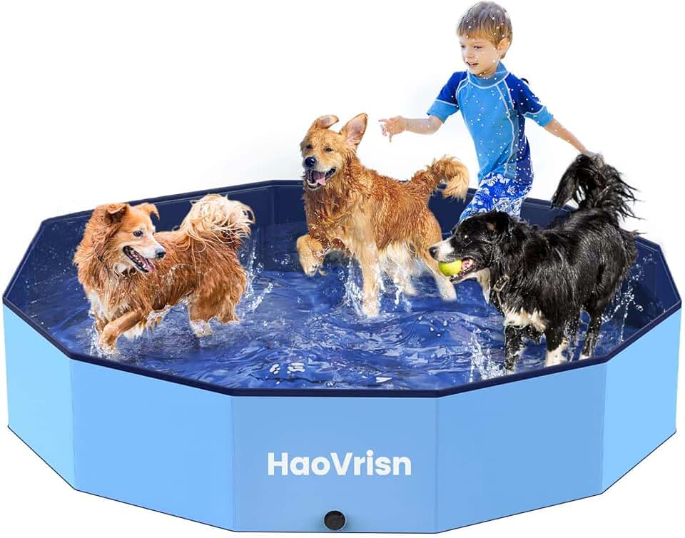 HaoVrisn - Piscine Série Rustines - 120x30cm - PVC épais antidérapant, valve de vidange - HaoVrisn