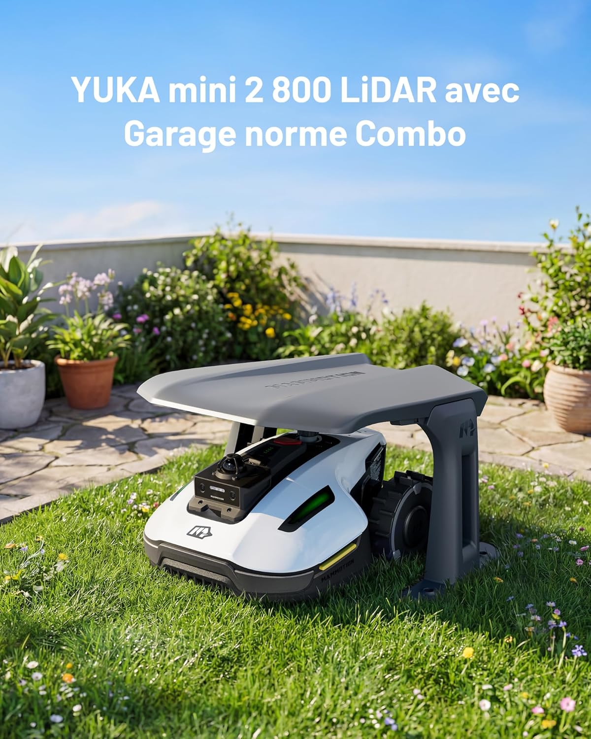 Mammotion - Yuka Mini 2 - robot tondeuse LiDAR, garage, IA, 800