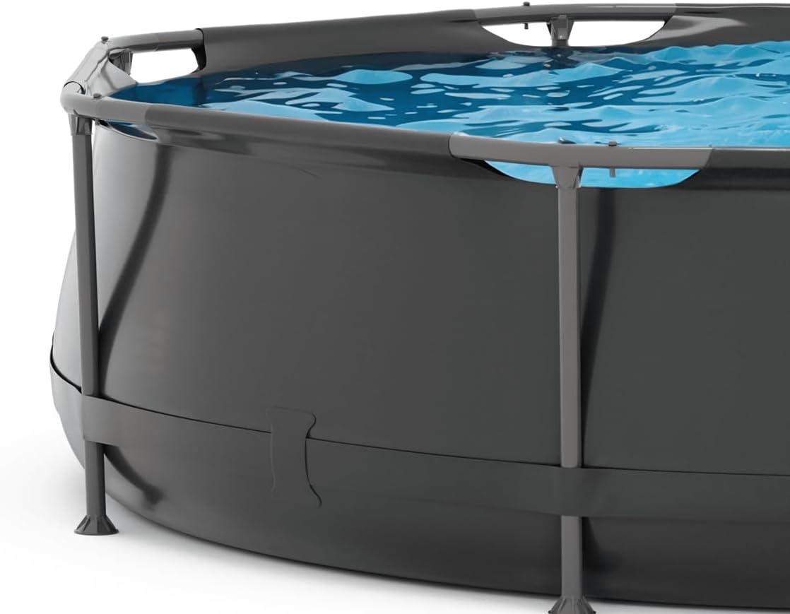 VirtuFit Piscine ronde - Ø244x76 cm - filtre inclus - Noir