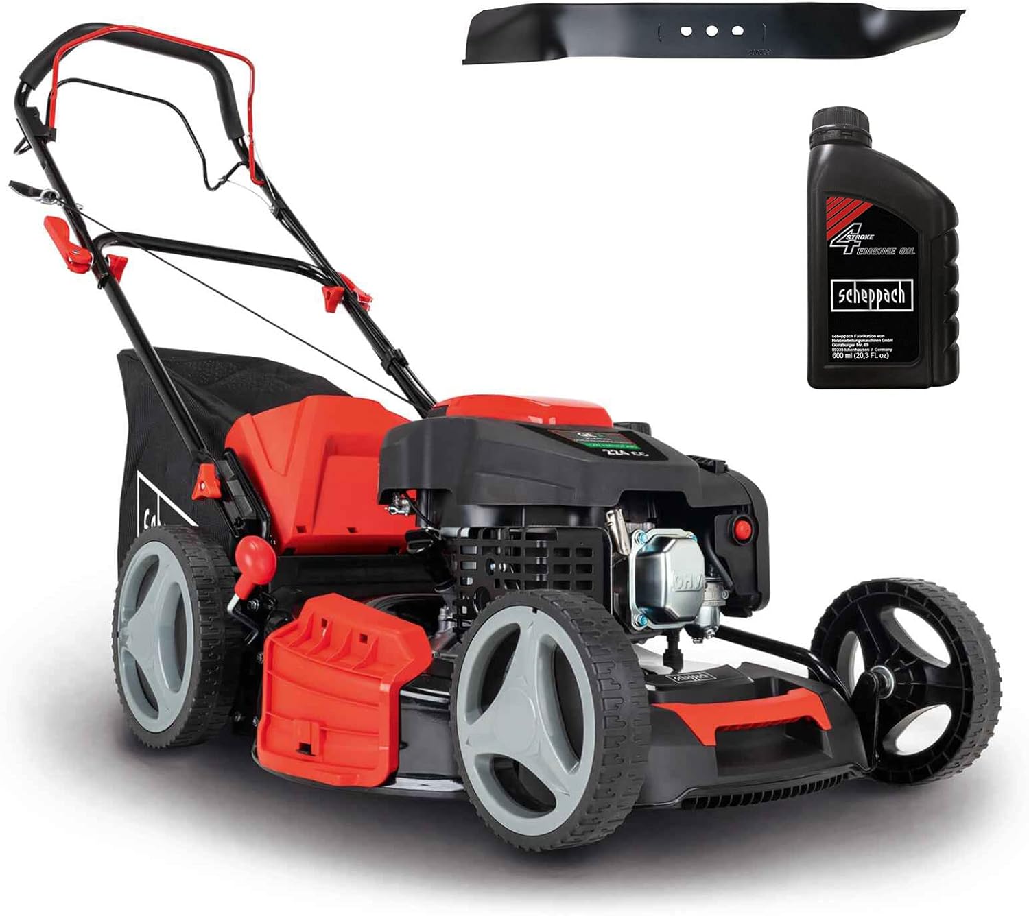 Scheppach - tondeuse thermique autotractée - 53 cm - 6 CV, hauteur réglable, 65L, mulching, MS225-53