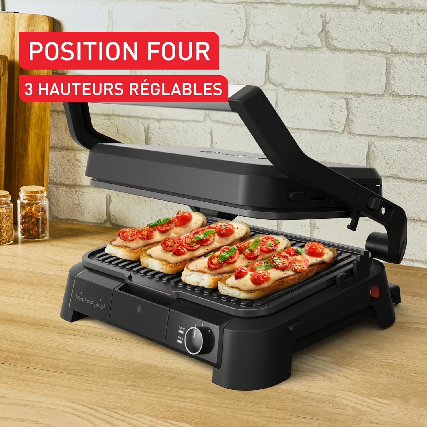 Tefal - SuperGrill 3-en-1 XL - Surface XL - Thermostat réglable, 2200W - GC520DE0
