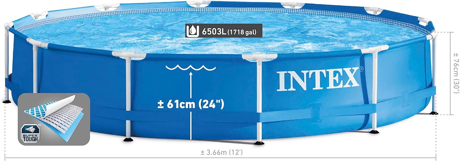 Intex - piscine cadre métal série Metal Frame - 366x76 cm - épurateur - 28212GN