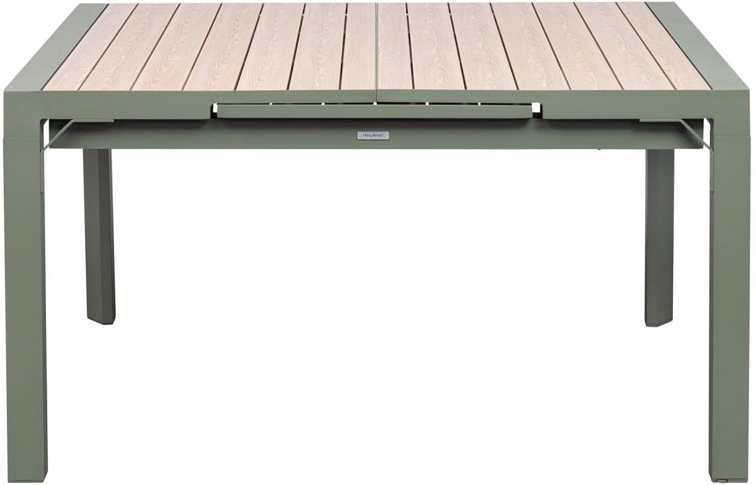 Hespéride - Evasion - table extensible 10 places - alu et effet bois