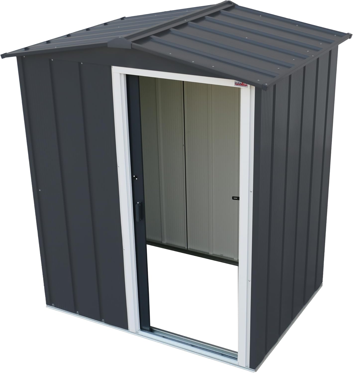 Duramax ECO 5 x 4 (1.56 m²) abri de jardin en métal galvanisé à chaud, Pour stockage d'outils, structure de toit renforcée, sans entretien, anthracite
