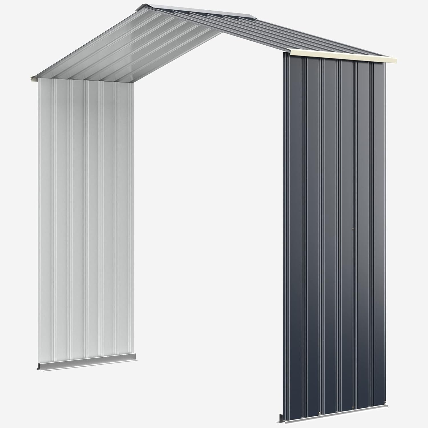COSTWAY - Kit extension abri jardin - 213,5x127x194,5cm - gris