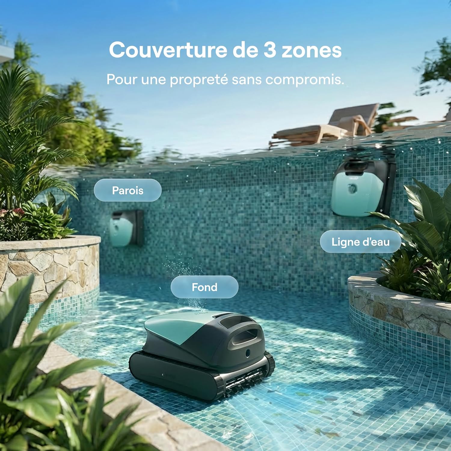 Beatbot - Sora 10 - robot piscine sans fil, 25700 LPH, filtre 5L