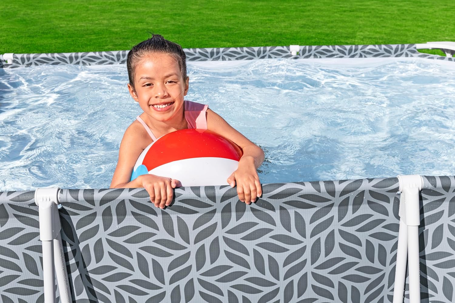 Bestway - Steel Pro imprimée Graphique - 366x201x66 cm - Piscine hors sol rectangulaire