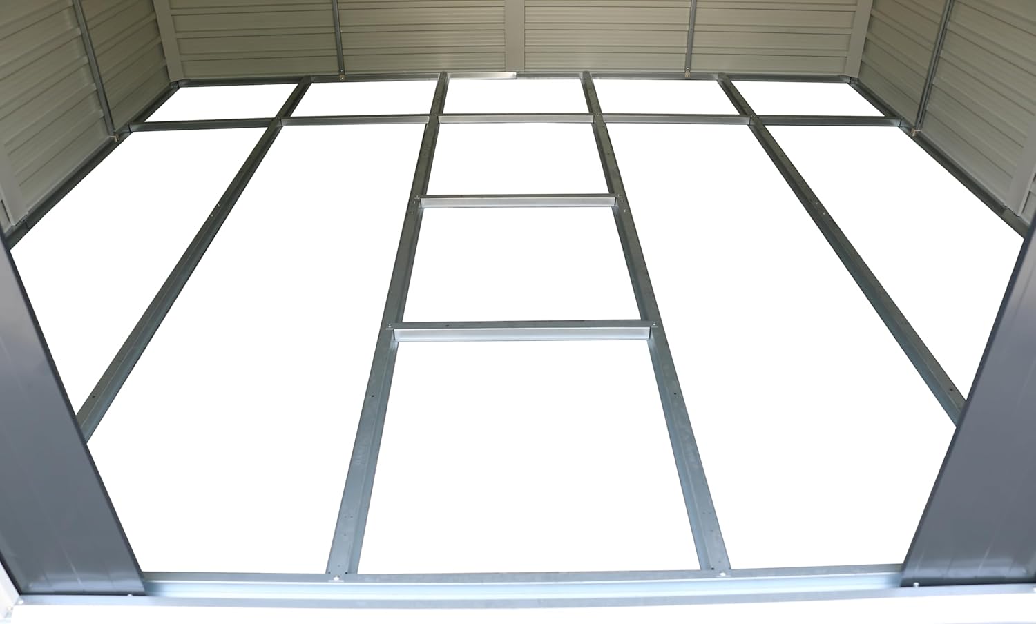 Duramax Alpine 10 x 10 (9,75 m²) Abri de Jardin en métal avec Base, Acier galvanisé à Chaud, Structure de Toit renforcée, Abri de Jardin sans Entretien et résistant aux intempéries, Anthracite