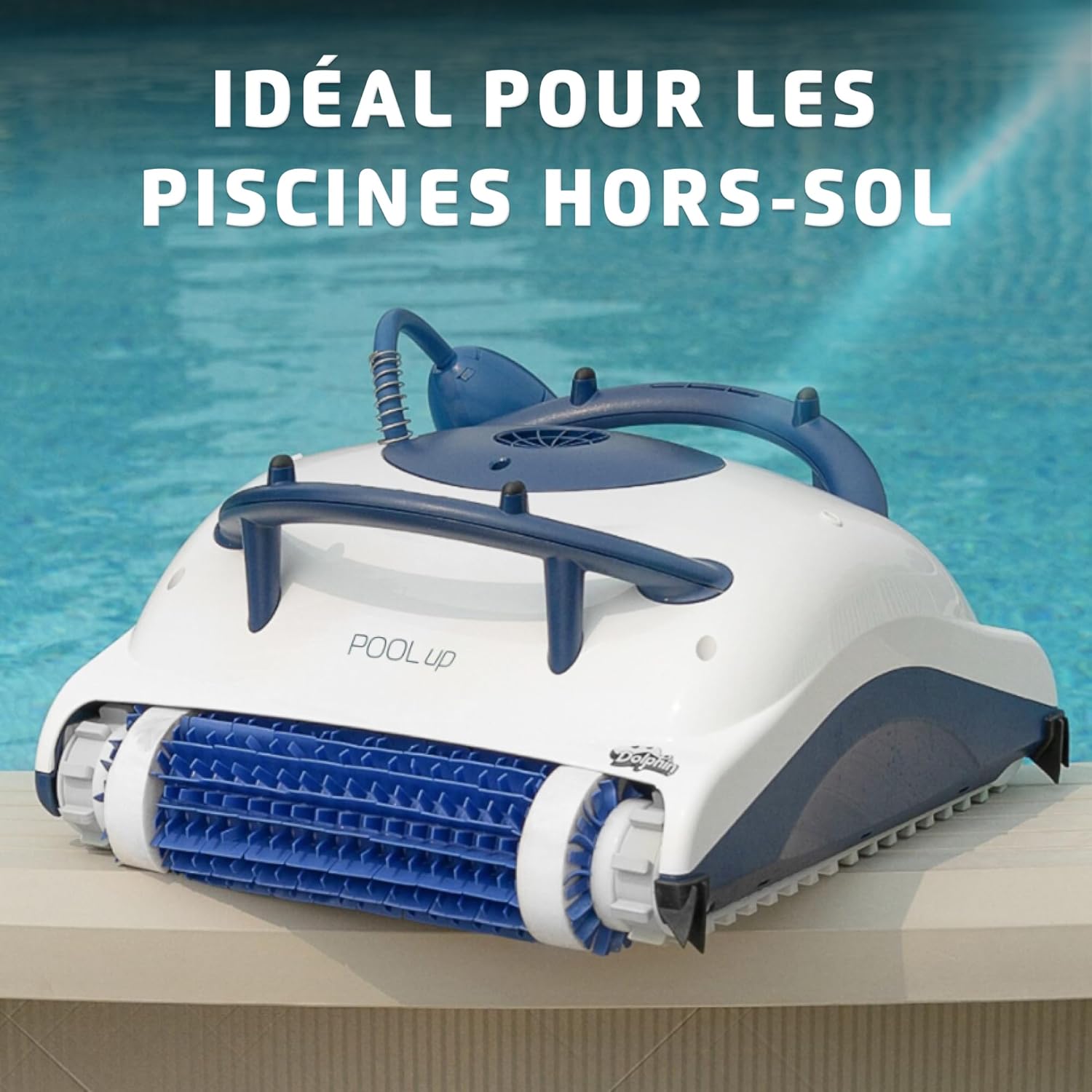 Dolphin - Pool UP - 8m - fond et parois, filtration fine, navigation intelligente, 120min d'autonomie