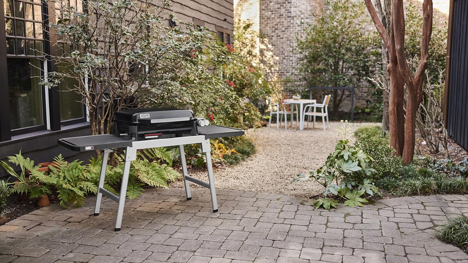 Weber - SLATE GP - 56x41 cm - plancha 2 brûleurs, surface émaillée, ajustable, jusqu'à 260°C, noir
