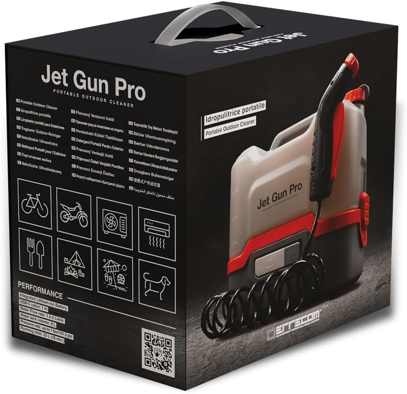 Errecom - JET GUN PRO - 8 L, 2,1 kg, batterie, tuyau 3 m - JET GUN PRO