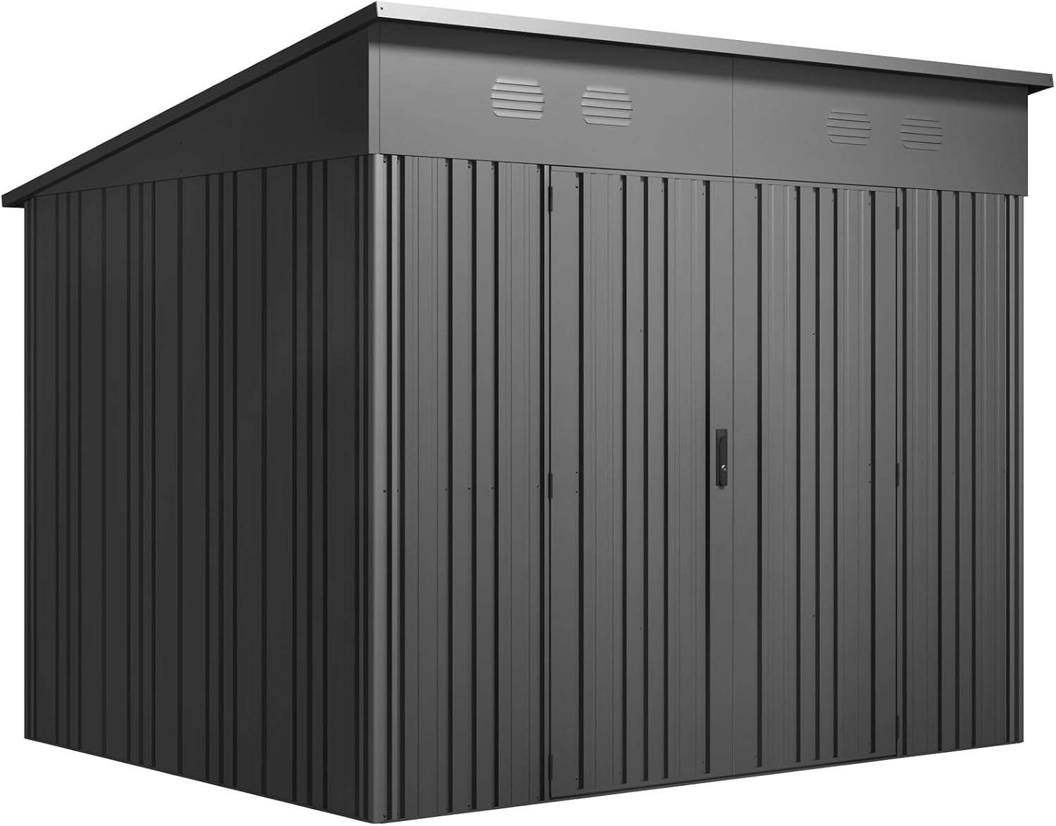 Hoggar - Abri de Jardin Pioneer - 256x221x215cm - Portes renforcées, serrure avec clé, plafond robuste, autoportant - Y7