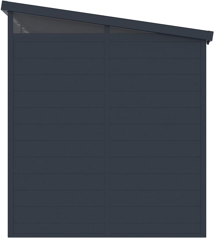 Vente-unique - Abri de Jardin en résine Gris Anthracite 3,65 m² avec Plancher - MINARO
