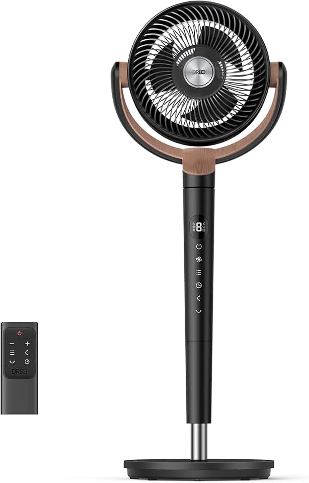 Dreo - ventilateur sur pied - 94-107 cm - 20 dB, oscillation 120°, portée 26 m