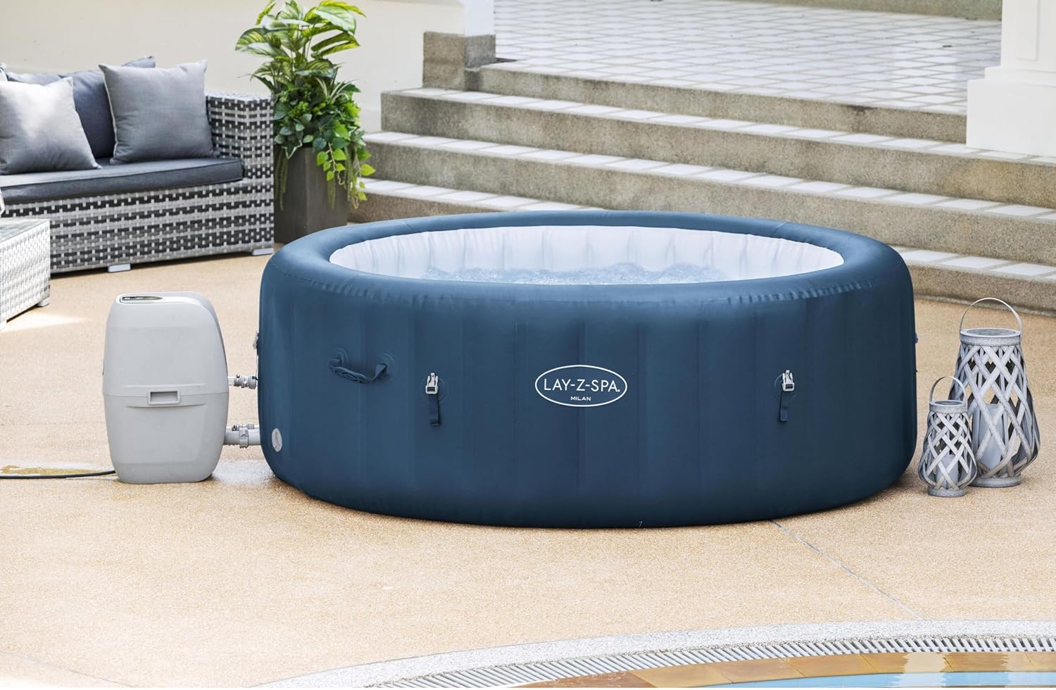 Bestway LAY-Z-SPA® Milan Airjet Plus 196 x 71 cm, 4-6 personnes