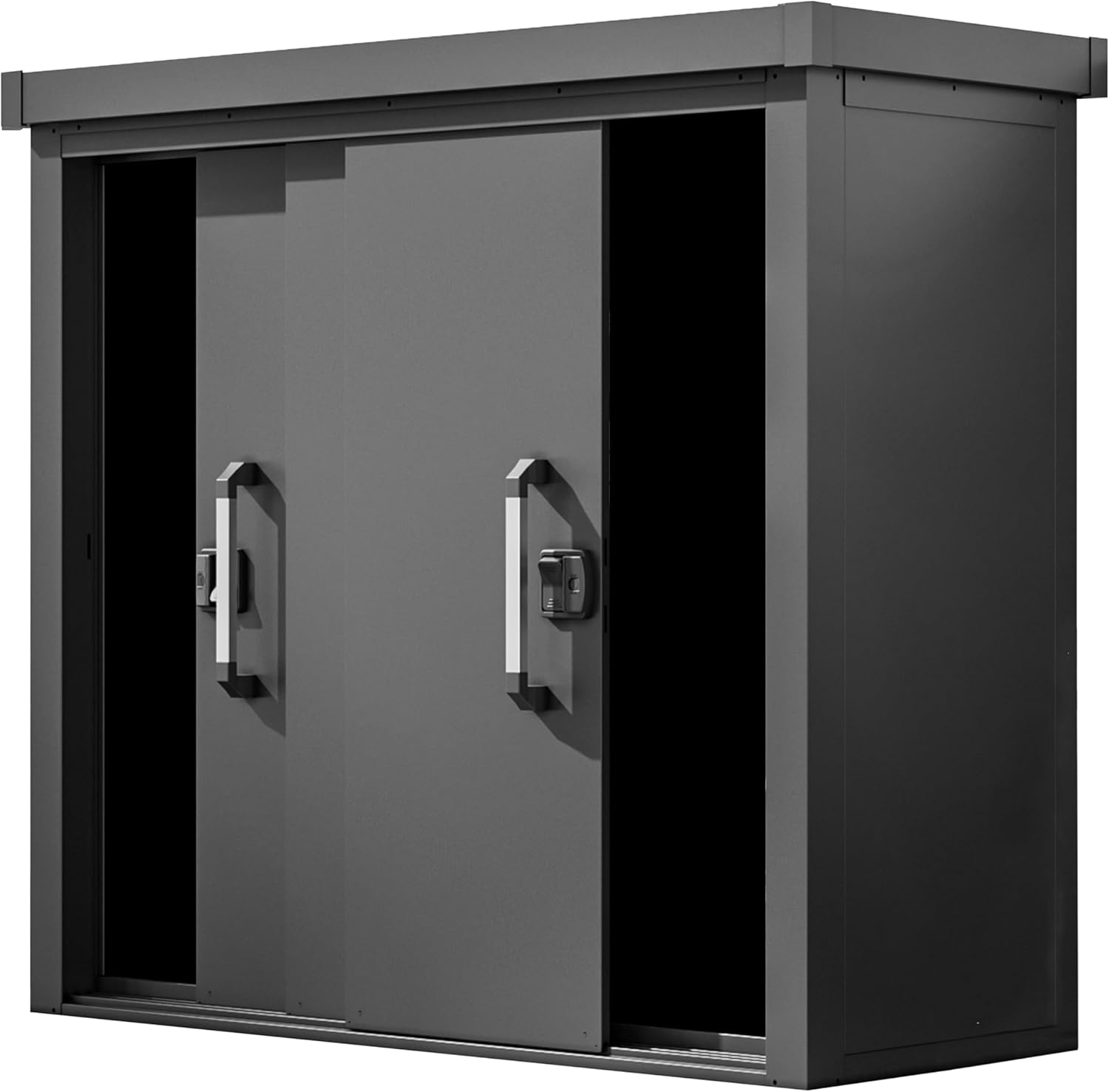 GFP Primeyard Armoire de Jardin en métal 180x78x161 cm Abris de Jardin Anthracite, Plancher Inclus