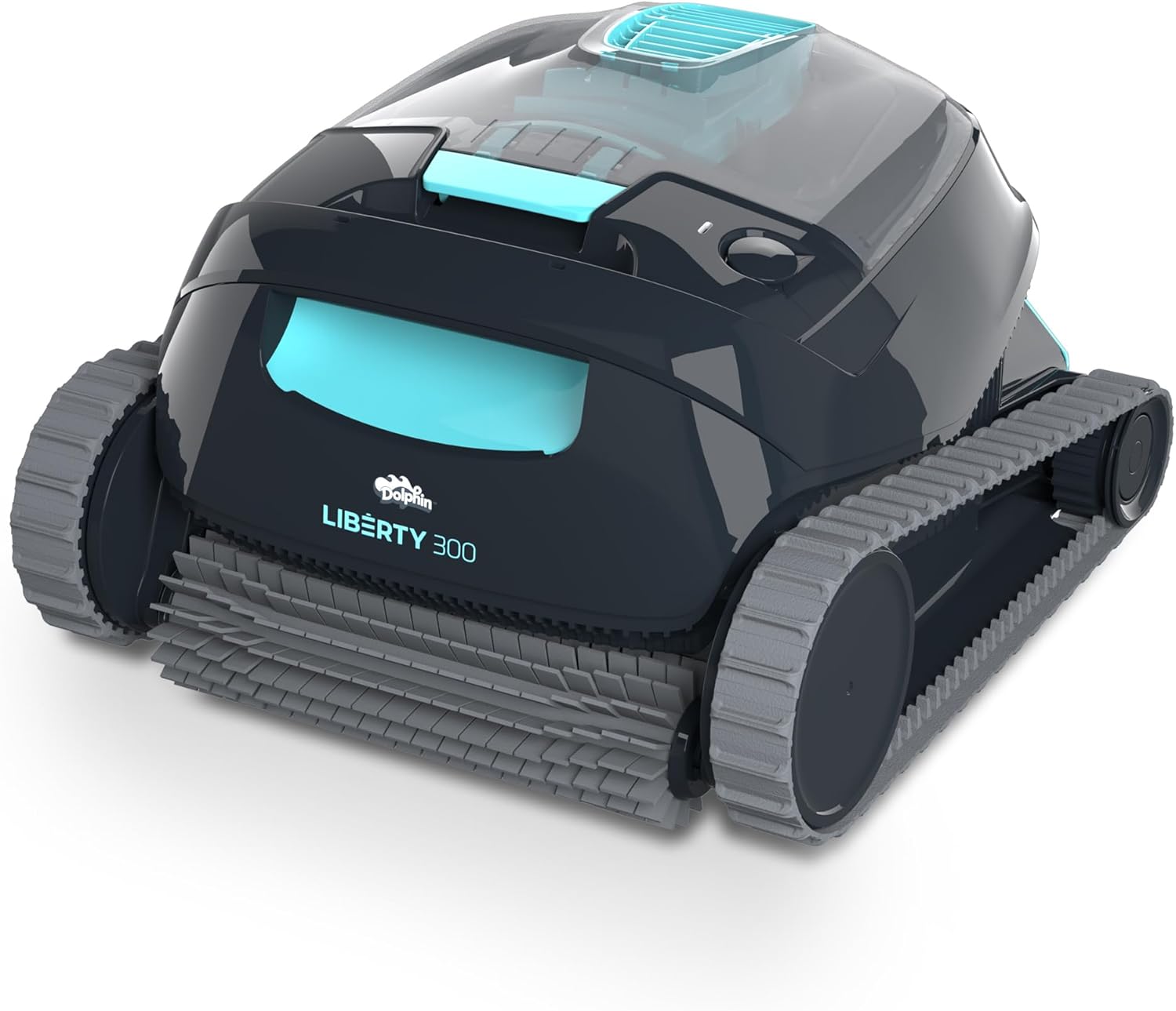 Dolphin Liberty 300 Robot Piscine sans Fil, Robot Piscine Fond et Parois, Ligne d'eau, Mode Éco, Système de Filtration Ultra-Fine, 150Min d'Autonomie, Sélecteur de Cycle, pour Piscines Jusqu’à 10 m